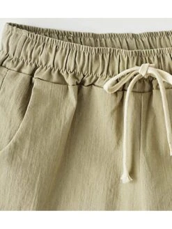 Women's Slacks Sunday Shorts Cotton Blend Light Blue Pink ArmyGreen Mid Waist Vacation Casual Work Beach Pocket Micro-elastic Knee Length Lightweight Solid Color S M L XL 2XL / Loose Fit 37 Women's Slacks Sunday Shorts Cotton Blend Light Blue Pink ArmyGreen Mid Waist Vacation Casual Work Beach Pocket Micro-elastic Knee Length Lightweight Solid Color S M L XL 2XL / Loose Fit -Outlet Suit Skirt Fit Store allhim1644225209859