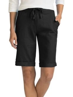 Women's Slacks Sunday Shorts Cotton Blend Light Blue Pink ArmyGreen Mid Waist Vacation Casual Work Beach Pocket Micro-elastic Knee Length Lightweight Solid Color S M L XL 2XL / Loose Fit 24 Women's Slacks Sunday Shorts Cotton Blend Light Blue Pink ArmyGreen Mid Waist Vacation Casual Work Beach Pocket Micro-elastic Knee Length Lightweight Solid Color S M L XL 2XL / Loose Fit -Outlet Suit Skirt Fit Store awxhdn1644224755857