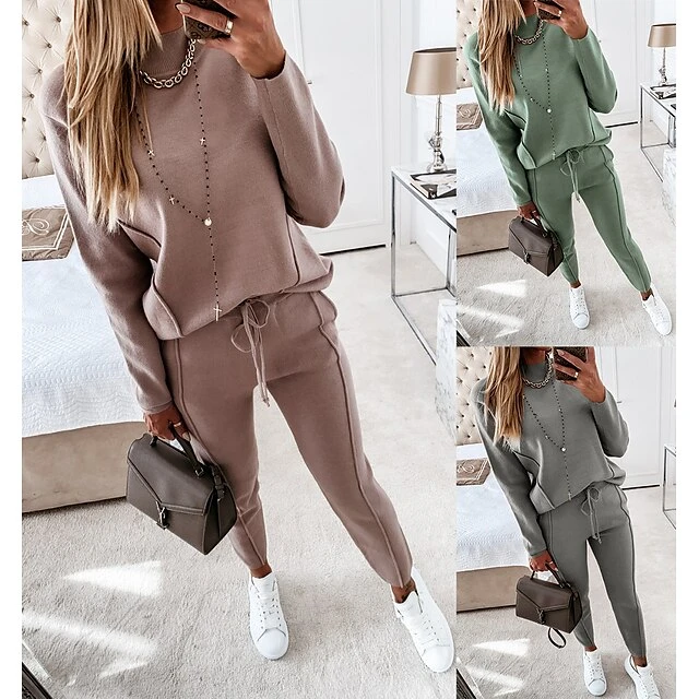 Women's Tracksuit Sweatsuit Jogging Suit Street Casual Winter Long Sleeve Warm Breathable Soft Running Everyday Use Sportswear Almond Apricot Pink Grey Blue Green Gray Dark Gray Activewear 3 Women's Tracksuit Sweatsuit Jogging Suit Street Casual Winter Long Sleeve Warm Breathable Soft Running Everyday Use Sportswear Almond Apricot Pink Grey Blue Green Gray Dark Gray Activewear - Image 3