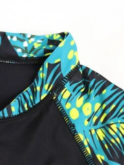Women's Swimwear Rash Guard Diving Normal Swimsuit Patchwork Zip Up Floral Print Multicolor Black Blue Green Padded High Neck Bathing Suits New Vacation Holiday 25 Women's Swimwear Rash Guard Diving Normal Swimsuit Patchwork Zip Up Floral Print Multicolor Black Blue Green Padded High Neck Bathing Suits New Vacation Holiday -Outlet Suit Skirt Fit Store blrlwn1686048128261