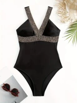 Tropical Floral Printing Women's Swimwear Plunge V-Neck One Piece Swimsuit Padded Sexy Bodysuit Bathing Suits Vintage Beachwear High Cut -Outlet Suit Skirt Fit Store bwvira1690276272168