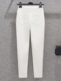 Women‘s Skinny Chinos Dress Pants Trousers Full Length Fashion Streetwear Street Daily Rice White Black M L Fall Winter -Outlet Suit Skirt Fit Store bwvlbv1693466766011
