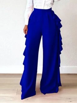 Women's Wide Leg Chinos Pants Trousers Robin's Egg Blue Black Red Fashion Streetwear Street Daily Daily Wear Full Length Comfort Solid Color S M L XL 2XL -Outlet Suit Skirt Fit Store cakuvw1692927241293