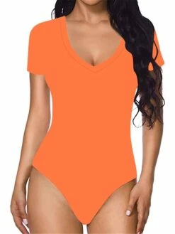 Women's Romper High Waist Solid Color V Neck Sexy Street Daily Regular Fit Short Sleeve Black White Pink S M L Summer -Outlet Suit Skirt Fit Store cdtvwd1678857636113