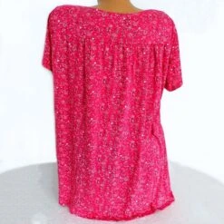 Women's Shirt T Shirt Tee Black White Yellow Jacquard Oversized Jacquard Daily Going Out Tropical Sweet V Neck Loose Fit T-shirt Sleeve Summer -Outlet Suit Skirt Fit Store cesajk1658830939585