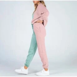 Women's Tracksuit Sweatsuit 2 Piece Casual Long Sleeve Breathable Quick Dry Moisture Wicking Gym Workout Running Jogging Sportswear Activewear Color Block Pink+Red Pink Green -Outlet Suit Skirt Fit Store cgufnh1692412945578