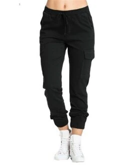 Women's Cargo Pants Sweatpants Pants Trousers Full Length Micro-elastic Mid Waist Fashion Streetwear Street Daily Deep Green Black S M Summer Fall 16 Women's Cargo Pants Sweatpants Pants Trousers Full Length Micro-elastic Mid Waist Fashion Streetwear Street Daily Deep Green Black S M Summer Fall -Outlet Suit Skirt Fit Store cmvvma1693895915465