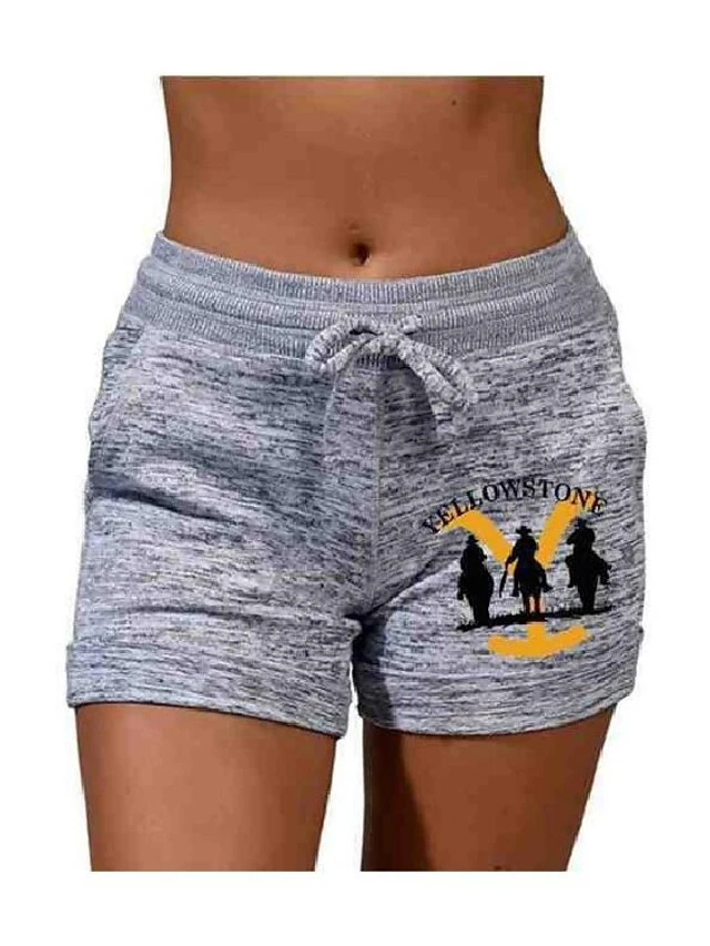 Women's Shorts Light Grey Gray Mid Waist Fashion Side Pockets Print Micro-elastic Short Comfort Graphic S M L XL 2XL 1 Women's Shorts Light Grey Gray Mid Waist Fashion Side Pockets Print Micro-elastic Short Comfort Graphic S M L XL 2XL