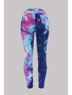 Women's Jeans Skinny Pants Trousers Ankle-Length Denim Ripped Print Micro-elastic Fashion Casual Daily Pink Blue S M -Outlet Suit Skirt Fit Store cpjgko1671777864834