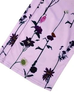 Women's Jumpsuit Lace Up Print Floral Crew Neck Elegant Party Prom Straight Regular Fit Half Sleeve Purple S M L Spring -Outlet Suit Skirt Fit Store cqhxey1656999638255