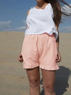 Women's Linen Pants Bermuda Shorts Faux Linen Black Pink Burgundy Fashion Basic Casual Street Vacation Casual Daily Side Pockets Baggy Short Comfort Plain S M L XL 2XL -Outlet Suit Skirt Fit Store cvtbnz1684310645196