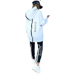 Women's Tracksuit Sweatsuit Patchwork 2 Piece Casual Winter Long Sleeve Thermal Warm Windproof Breathable Fitness Running Walking Sportswear Activewear White / Black White Black / Hoodie / Athleisure -Outlet Suit Skirt Fit Store dhdiuf1617677425175
