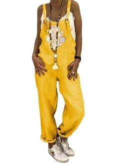 Women's Overall Print Print U Neck Streetwear Daily Vacation Regular Fit Sleeveless Yellow Brown Green S M L Summer -Outlet Suit Skirt Fit Store dhjglg1678195008610