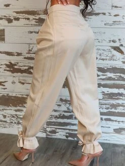 Women‘s Cargo Khaki Pants Chinos Trousers Full Length Micro-elastic High Waist Fashion Streetwear Street Daily Rice White S M Fall Winter -Outlet Suit Skirt Fit Store dkpszu1693552819911