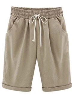 Women's Slacks Sunday Shorts Cotton Blend Light Blue Pink ArmyGreen Mid Waist Vacation Casual Work Beach Pocket Micro-elastic Knee Length Lightweight Solid Color S M L XL 2XL / Loose Fit 31 Women's Slacks Sunday Shorts Cotton Blend Light Blue Pink ArmyGreen Mid Waist Vacation Casual Work Beach Pocket Micro-elastic Knee Length Lightweight Solid Color S M L XL 2XL / Loose Fit -Outlet Suit Skirt Fit Store dsopdg1623122217572