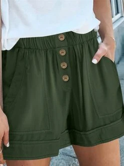 Women's Shorts Black Orange Light Grey High Waist Streetwear Casual Comfort Vacation Casual Daily Weekend Pocket Micro-elastic Short Comfort Plain S M L XL 2XL -Outlet Suit Skirt Fit Store dstpjc1687850344716