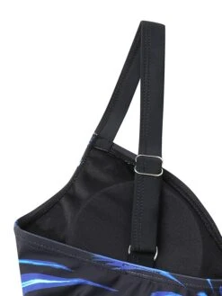 Women's Swimwear Swim Dress 2 Piece Plus Size Swimsuit High Waist Stripe Slim For Big Busts Stripes / Ripples Purple Green Rainbow Padded Strap Bathing Suits Sexy Beach Wear Sexy -Outlet Suit Skirt Fit Store dtnvey1643435188485