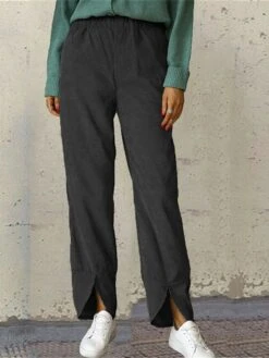 Women's Chinos Pants Trousers Full Length Split Micro-elastic High Waist Fashion Streetwear Street Daily ArmyGreen Black S M Fall Winter 14 Women's Chinos Pants Trousers Full Length Split Micro-elastic High Waist Fashion Streetwear Street Daily ArmyGreen Black S M Fall Winter -Outlet Suit Skirt Fit Store dxuguw1694149811314