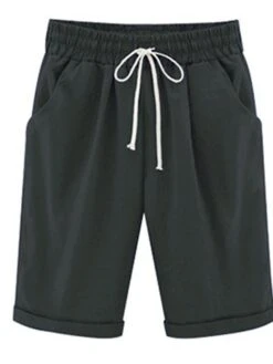 Women's Slacks Sunday Shorts Cotton Blend Light Blue Pink ArmyGreen Mid Waist Vacation Casual Work Beach Pocket Micro-elastic Knee Length Lightweight Solid Color S M L XL 2XL / Loose Fit 29 Women's Slacks Sunday Shorts Cotton Blend Light Blue Pink ArmyGreen Mid Waist Vacation Casual Work Beach Pocket Micro-elastic Knee Length Lightweight Solid Color S M L XL 2XL / Loose Fit -Outlet Suit Skirt Fit Store eavprp1660818794008