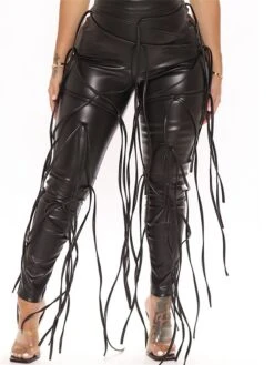 Women's Slim Pants Trousers Full Length Fashion Streetwear Street Daily Black Pink S M Fall Winter