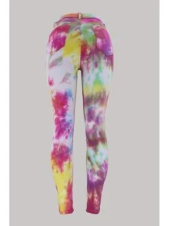 Women's Jeans Skinny Pants Trousers Ankle-Length Denim Ripped Print Micro-elastic Fashion Casual Daily Pink Blue S M -Outlet Suit Skirt Fit Store eicerf1671777865393