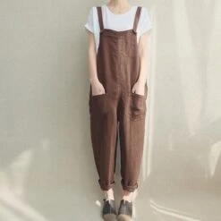 Women's Jumpsuit Maillard Solid Color Casual Regular Fit Sleeveless Navy Wine Black S M L Summer Fall