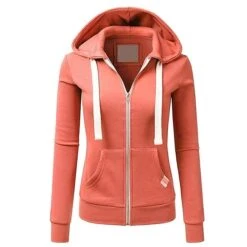 Women's Hoodie Jacket Full Zip Hoodie Solid Color Sport Athleisure Shirt Long Sleeve Breathable Soft Comfortable Everyday Use Street Casual Athleisure Daily Outdoor / Winter -Outlet Suit Skirt Fit Store emyalo1655780102164