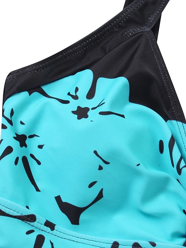 Women's Swimwear One Piece Monokini Bathing Suits Normal Swimsuit Floral Floral Print Navy Blue Blue Fuchsia Green Padded Strap Bathing Suits Sports Vacation Beach Wear 8 Women's Swimwear One Piece Monokini Bathing Suits Normal Swimsuit Floral Floral Print Navy Blue Blue Fuchsia Green Padded Strap Bathing Suits Sports Vacation Beach Wear - Image 8