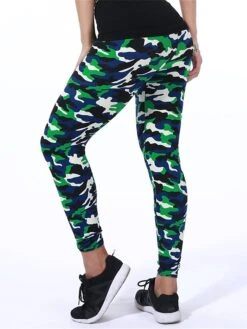 Women's Camouflage Leggings Full Length Active Fashion Outdoor Daily White And Green Camouflageyellow And Green One-Size Fall Winter -Outlet Suit Skirt Fit Store ewasbq1696315848363
