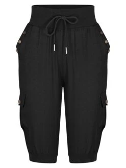 Women's Parachute Pants Capri Pants Grey Black Dark Navy Fashion Streetwear Street Daily Daily Wear Pocket Calf-Length Comfort Plain S M L XL 2XL -Outlet Suit Skirt Fit Store exbxlf1688541795136