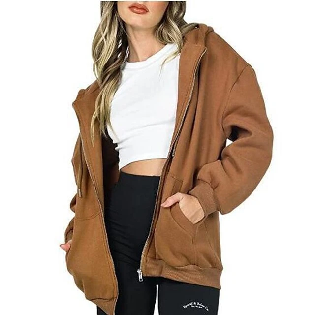 Women's Hoodie Jacket Full Zip Hoodie Solid Color Sport Athleisure Shirt Long Sleeve Warm Breathable Soft Comfortable Everyday Use Casual Athleisure Daily Activewear Outdoor / Winter 8 Women's Hoodie Jacket Full Zip Hoodie Solid Color Sport Athleisure Shirt Long Sleeve Warm Breathable Soft Comfortable Everyday Use Casual Athleisure Daily Activewear Outdoor / Winter - Image 8