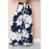 Women's Culottes Wide Leg Wide Leg Slacks Full Length Baggy Print Micro-elastic High Waist Chino Casual Gray Green Blue S M Spring & Summer
