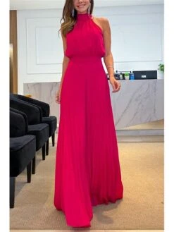 Women's Jumpsuit High Waist Solid Color Stand Collar Streetwear Wedding Party Regular Fit Sleeveless Black White Red S M L Summer -Outlet Suit Skirt Fit Store foqrrd1681109233961