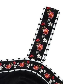 Women's Jumpsuit Print Floral Square Neck Casual Daily Vacation Straight Regular Fit Sleeveless Black S M L Spring -Outlet Suit Skirt Fit Store gcwtwa1662454109630