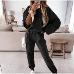 Women's Tracksuit Sweatsuit 2 Piece Casual Long Sleeve Breathable Quick Dry Moisture Wicking Gym Workout Running Jogging Sportswear Activewear Solid Colored Black White Green -Outlet Suit Skirt Fit Store geqbqv1637910536868