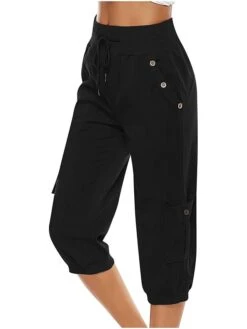 Women's Parachute Pants Capri Pants Grey Black Dark Navy Fashion Streetwear Street Daily Daily Wear Pocket Calf-Length Comfort Plain S M L XL 2XL -Outlet Suit Skirt Fit Store govcwh1688541794151