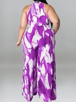 Women's Jumpsuit High Waist Print Floral Crew Neck Casual Daily Holiday Regular Fit Sleeveless Red Blue Purple XL XXL 3XL Spring -Outlet Suit Skirt Fit Store gqazif1675747214719