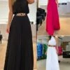 Women's Jumpsuit High Waist Solid Color Stand Collar Streetwear Wedding Party Regular Fit Sleeveless Black White Red S M L Summer