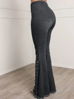 Women's Jeans Bootcut Flared Pants Full Length Denim Micro-elastic High Waist Fashion Casual Weekend Black Blue S M Summer Spring &Fall 12 Women's Jeans Bootcut Flared Pants Full Length Denim Micro-elastic High Waist Fashion Casual Weekend Black Blue S M Summer Spring &Fall -Outlet Suit Skirt Fit Store gxijfr1657720479655