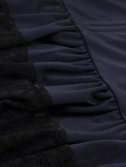 Women's Skirt Asymmetrical Polyester Lace Over Charmeuse Black Red Navy Blue Skirts Winter Ruffle Drawstring Side Button High Waist Steampunk® Retro Gothic Carnival Costumes Ladies Christmas -Outlet Suit Skirt Fit Store gyggvn1635224751005