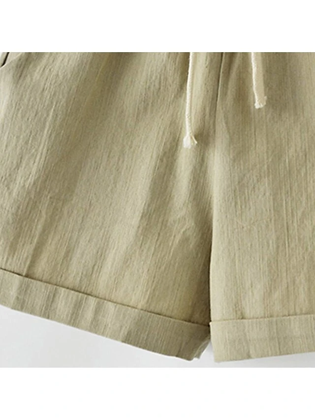 Women's Slacks Sunday Shorts Cotton Blend Light Blue Pink ArmyGreen Mid Waist Vacation Casual Work Beach Pocket Micro-elastic Knee Length Lightweight Solid Color S M L XL 2XL / Loose Fit 19 Women's Slacks Sunday Shorts Cotton Blend Light Blue Pink ArmyGreen Mid Waist Vacation Casual Work Beach Pocket Micro-elastic Knee Length Lightweight Solid Color S M L XL 2XL / Loose Fit - Image 19