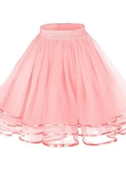 Women's Skirt Xmas Christmas Black White Red Orange Skirts Layered Tulle Lined Daily Party One-Size -Outlet Suit Skirt Fit Store hjiyrv1627011720393