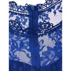 Women's Jumpsuit Lace Solid Color Round Neck Elegant Party Prom Wide Leg Regular Fit 3/4 Length Sleeve Lace Sleeves Green Black Blue S M L Fall -Outlet Suit Skirt Fit Store hnmnwj1644473987659