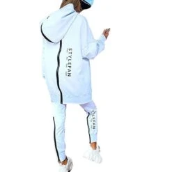 Women's Tracksuit Sweatsuit Patchwork 2 Piece Casual Winter Long Sleeve Thermal Warm Windproof Breathable Fitness Running Walking Sportswear Activewear White / Black White Black / Hoodie / Athleisure -Outlet Suit Skirt Fit Store howkca1617677425425