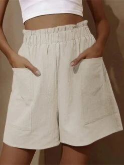 Women's Shorts Black White Red High Waist Streetwear Simple Casual Outdoor Vacation Casual Daily Pocket Short Breathable Plain S M L XL 2XL