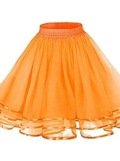 Women's Skirt Xmas Christmas Black White Red Orange Skirts Layered Tulle Lined Daily Party One-Size -Outlet Suit Skirt Fit Store hukcqd1694170454325