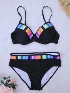 Women's Swimwear Bikini 2 Piece Plus Size Swimsuit 2 Piece Push Up Sexy High Waisted For Big Busts Color Block Black Wine Blue Green Bathing Suits New Beach Wear Chic & Modern 10 Women's Swimwear Bikini 2 Piece Plus Size Swimsuit 2 Piece Push Up Sexy High Waisted For Big Busts Color Block Black Wine Blue Green Bathing Suits New Beach Wear Chic & Modern -Outlet Suit Skirt Fit Store hupbhf1631786121472