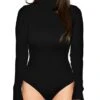 Women's Bodysuit Solid Color Turtleneck Basic Street Daily Regular Fit Long Sleeve Green Yellow Wine S M L Spring