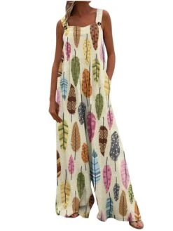 Women's Jumpsuit Animal Square Neck Holiday Traveling Vacation Regular Fit Sleeveless Sleeveless 34 1 2 S M L Summer -Outlet Suit Skirt Fit Store hxmgel1681621506469