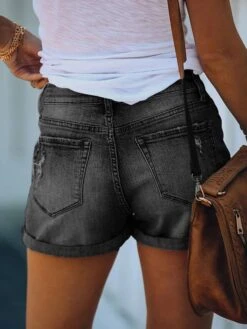 Women's Jeans Shorts Denim Blue Dark Blue Black Mid Waist Fashion Office Casual Baggy Micro-elastic Short Comfort Plain S M L XL XXL 33 Women's Jeans Shorts Denim Blue Dark Blue Black Mid Waist Fashion Office Casual Baggy Micro-elastic Short Comfort Plain S M L XL XXL -Outlet Suit Skirt Fit Store hxrzwx1647224887619